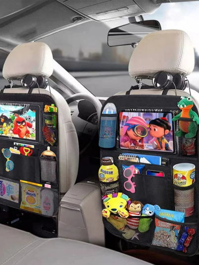 Carro-Back-Seat-Organizador-com-Tela-Sens-vel-Ao-Toque-Tablet-Titular-Armazenamento-Autom-tico-Bolso