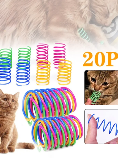 Kitten-Coil-Spiral-Springs-Brinquedos-do-gato-Medidor-interativo-Cat-Spring-Toy-Molas-coloridas-Cat-Pet