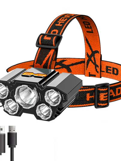 Recarreg-vel-5-LED-Farol-com-Built-in-18650-Bateria-Luz-Forte-Farol-Camping-Aventura-Pesca